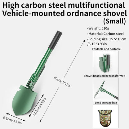 Folding Camping Shovel – 3-in-1 Survival Tool