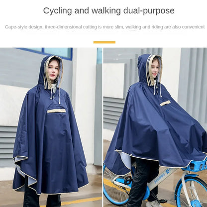 Kids Waterproof Poncho Raincoat with Backpack Cover