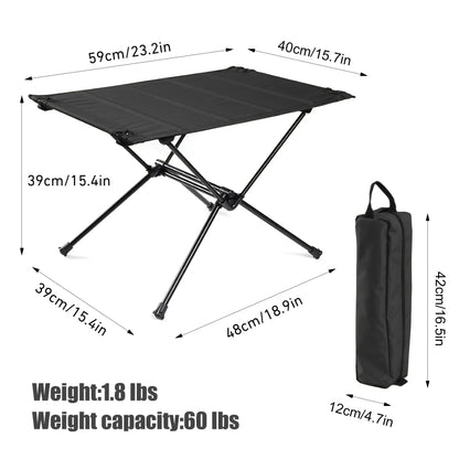 Roll-Up Camping Table – Ultralight Portable Setup