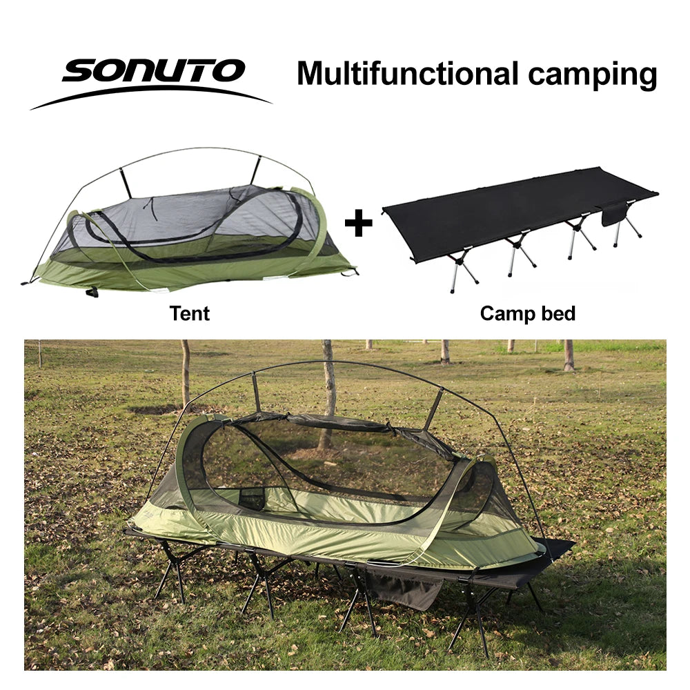 Camping Cot 210x80cm Folding Bed for Comfortable Sleep