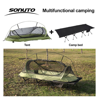 Camping Cot 210x80cm Folding Bed for Comfortable Sleep