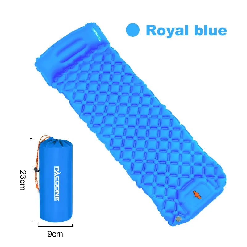 Ultralight Inflatable Sleeping Pad with Built-In Pump