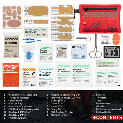 Small Waterproof First Aid Kit for Hiking Safety