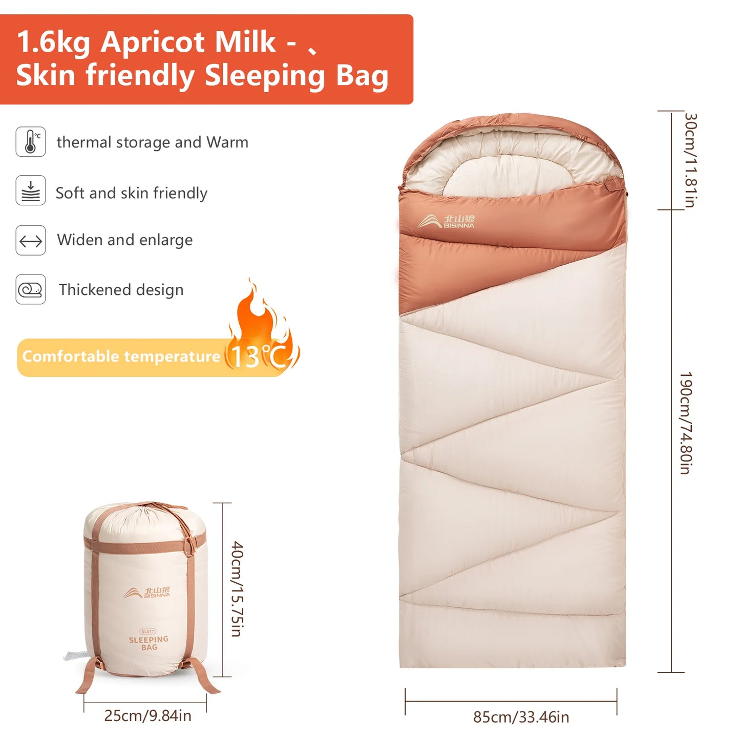 Ultralight Camping Sleeping Bag for All-Season Warmth