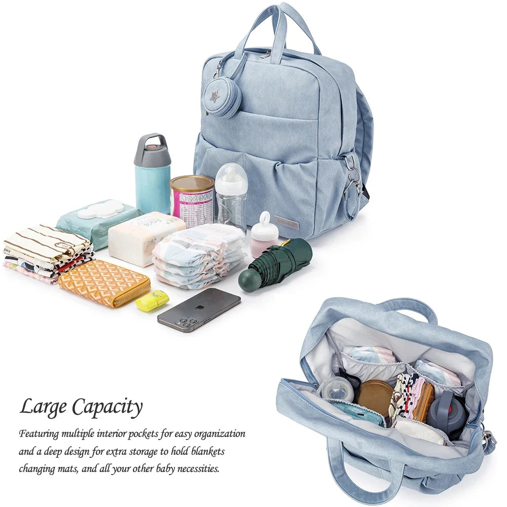 Waterproof Diaper Backpack with Large Capacity Storage