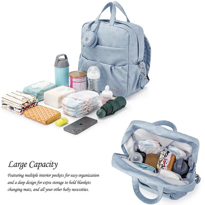 Waterproof Diaper Backpack with Large Capacity Storage