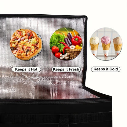 XXXL Insulated Pizza Delivery Bag – Large Capacity & Reusable