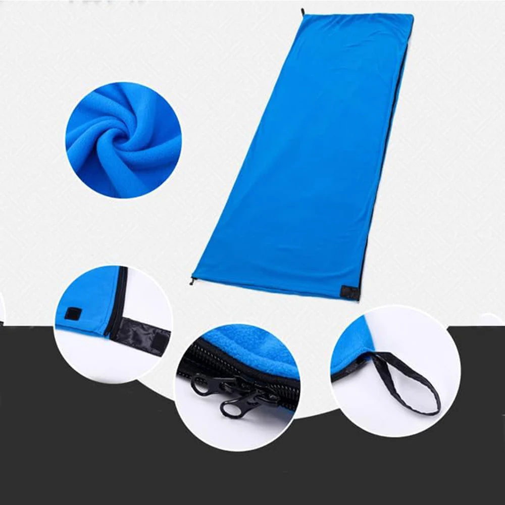 Portable Sleeping Bag Liner Microfiber Fleece Warm