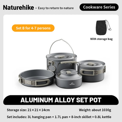 Camping Cookware Kit for Compact Outdoor Cooking