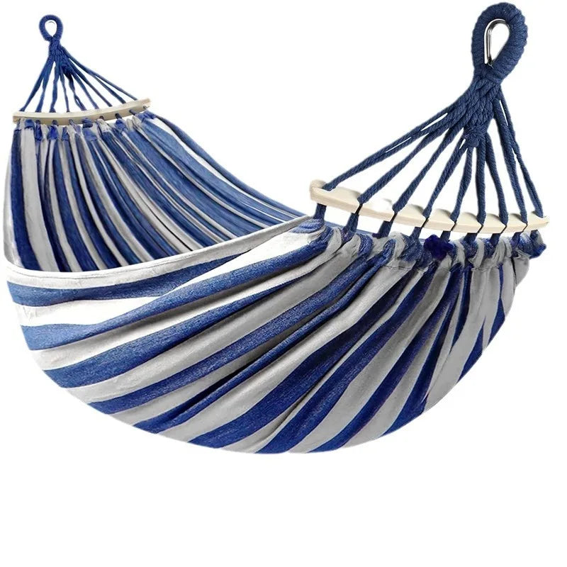 Double Canvas Hammock Anti-Roll Outdoor Comfort