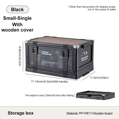 Foldable Camping Storage Box with Lid for Easy Organization