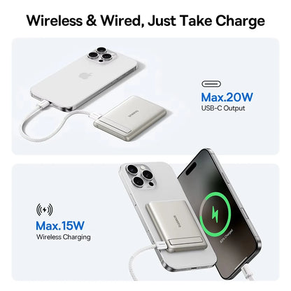 Magnetic Power Bank 5000mAh Wireless Fast Charge