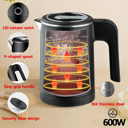 Travel Electric Kettle 0.8L Portable Stainless Steel