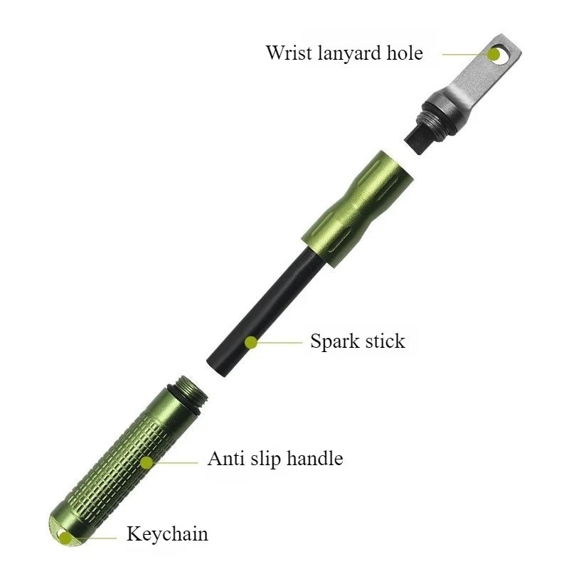 Waterproof Flint Fire Starter Rod for Outdoor Survival