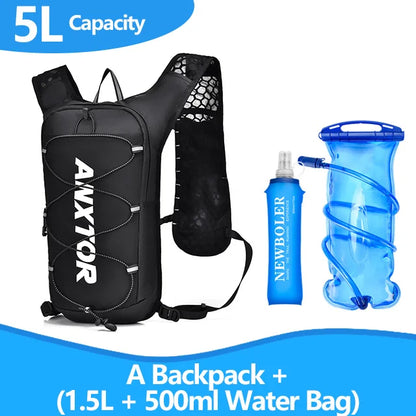 5L Running Hydration Backpack with Water Bag Pocket