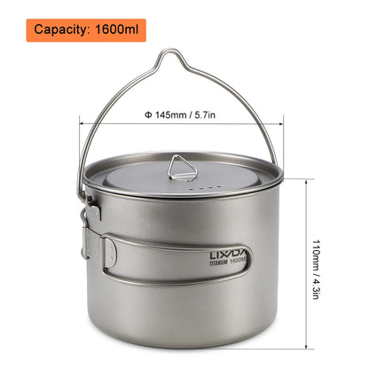 Titanium Camping Cup Pot Ultralight for Hiking & Backpacking