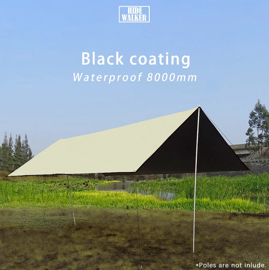 Black Coating Camping Tarp 99% UV Sun Shelter