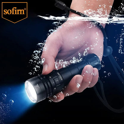 Rechargeable Diving Flashlight 3000LM Waterproof Power