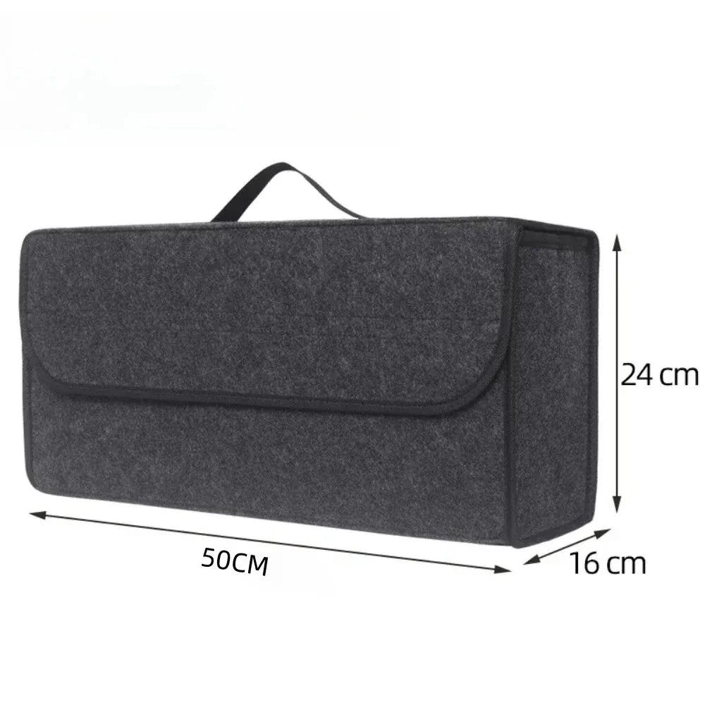 Car Trunk Organizer Felt Box – Anti-Slip Large Storage