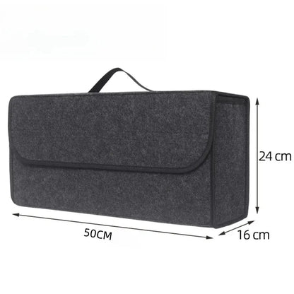 Car Trunk Organizer Felt Box – Anti-Slip Large Storage