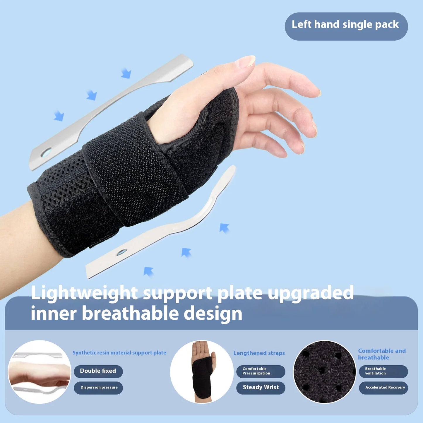 Wrist Support Brace with Steel Plate Stability