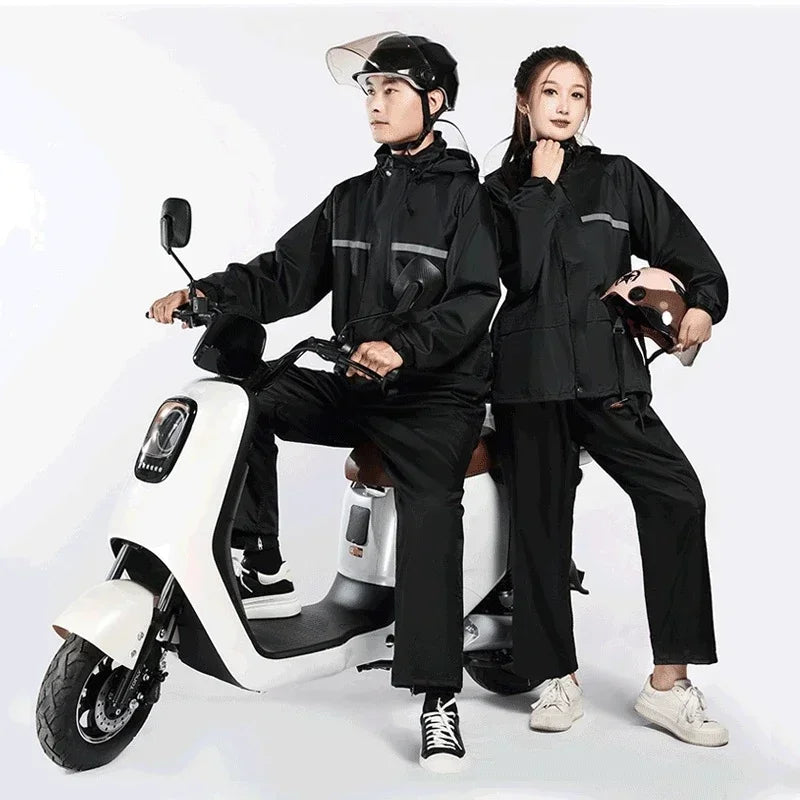 Waterproof Rain Suit with Reflective Safety