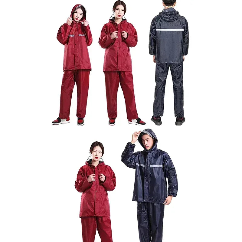 Waterproof Rain Suit with Reflective Protection