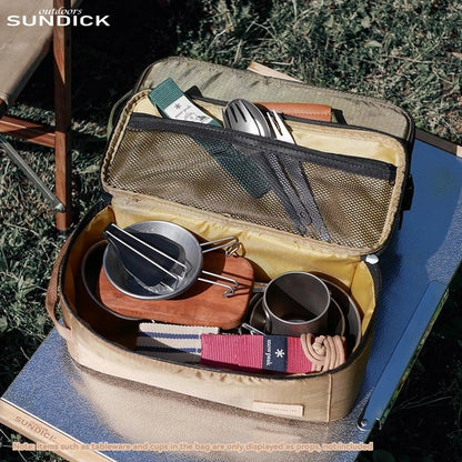 Camping Tableware Storage Bag Portable Gear Organizer