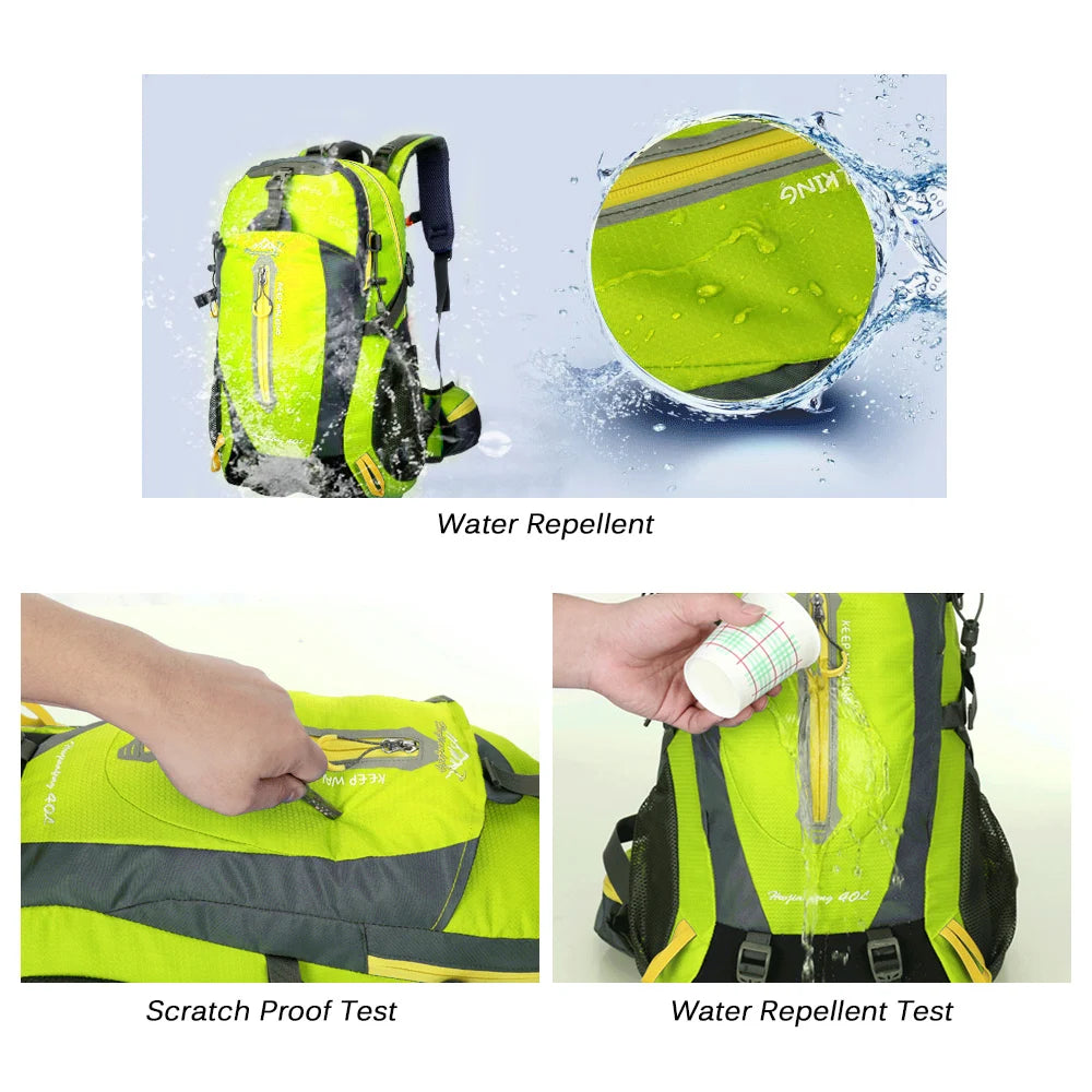40L Lightweight Hiking Backpack with Water Resistance