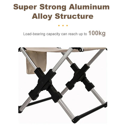 Folding Camping Chair with Back Support & Easy Carry