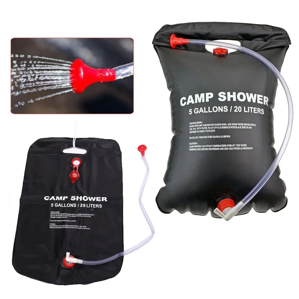 Solar Camping Shower Bag 20L – Warm Outdoor Showers