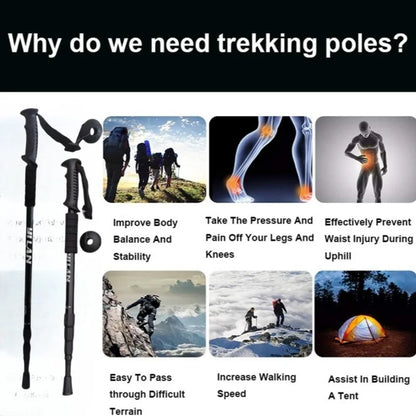 Collapsible Hiking Trekking Poles for Stable Walking