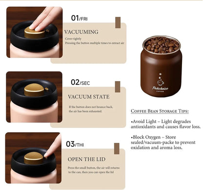 Airtight Coffee Bean Storage Container Freshness Lock