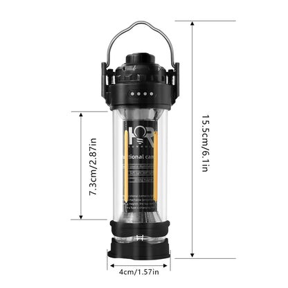 Retro LED Camping Lantern with Stepless Dimming