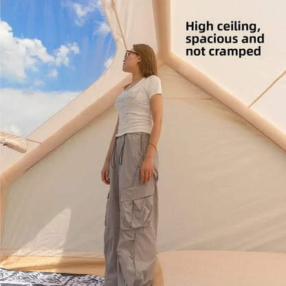 Inflatable Camping Tent 3-4 Person Quick Setup UV Protection