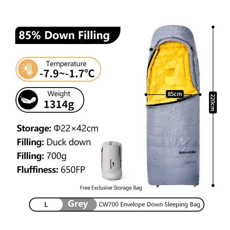 Ultralight Duck Down Sleeping Bag for Winter Warmth
