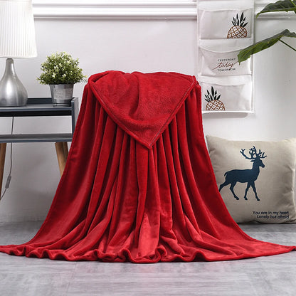 Coral Fleece Blanket – Soft Warm Throw for Travel & Picnic