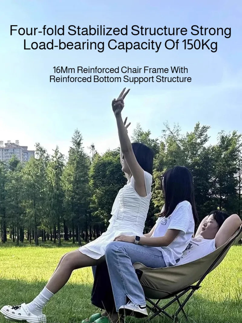 Portable Folding Chair with Recliner & Leg Rest Comfort