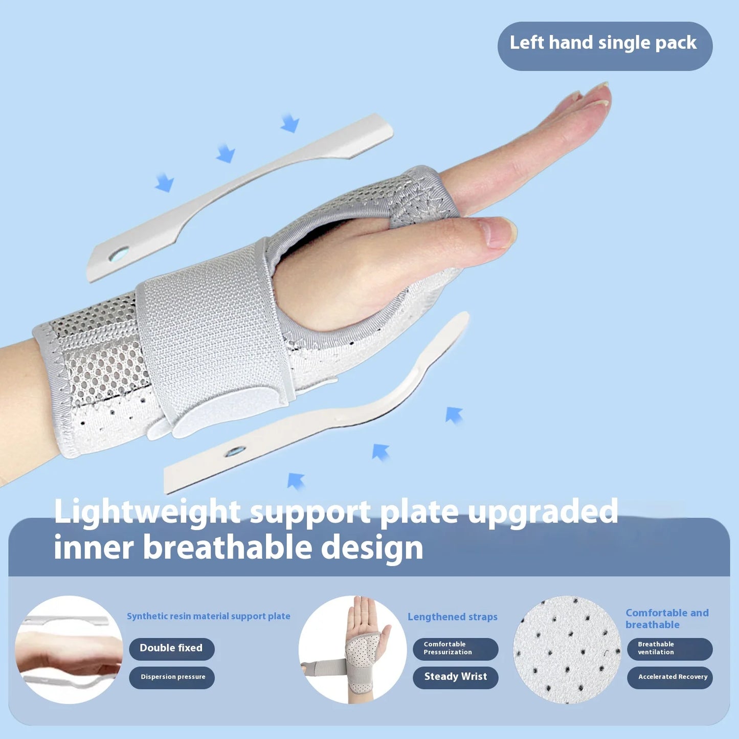 Wrist Support Brace with Steel Plate Stability