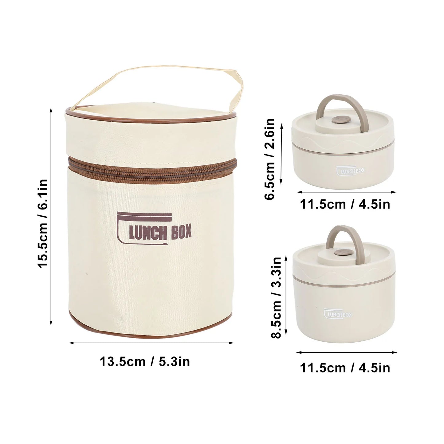 Thermal Lunch Box Stainless Steel Leakproof with Bag