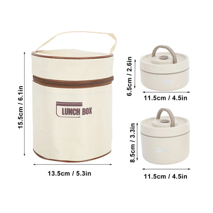 Thermal Lunch Box Stainless Steel Leakproof with Bag