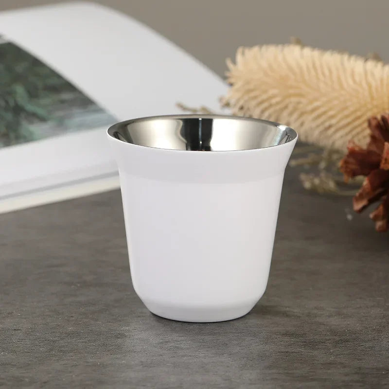 Mini Stainless Steel Coffee Cups – Portable & Heat-Insulating