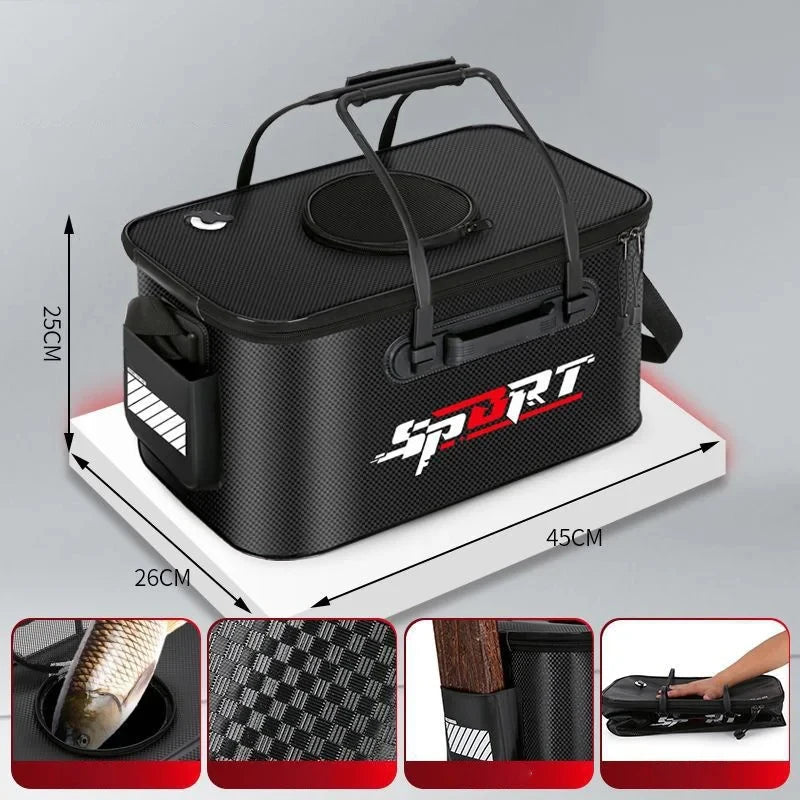 Foldable Fishing Bucket for Portable Water Storage