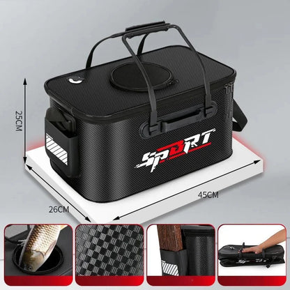 Foldable Fishing Bucket for Portable Water Storage