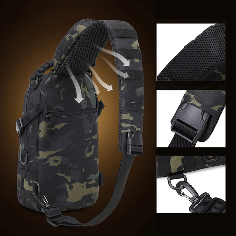 Tactical Chest Bag Waterproof Sling for Outdoor Use