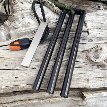 Outdoor Flint Magnesium Rod Fire Starter with Whistle