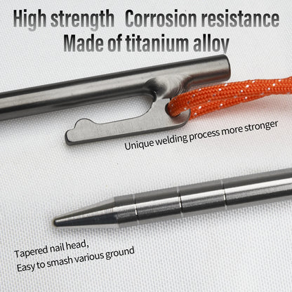 Titanium Tent Stakes for Strong Windproof Camping