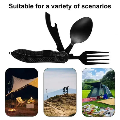Three-in-One Camping Cutlery Set – Foldable & Ergonomic