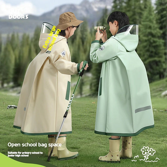Full Body Rain Poncho with Backpack Protection