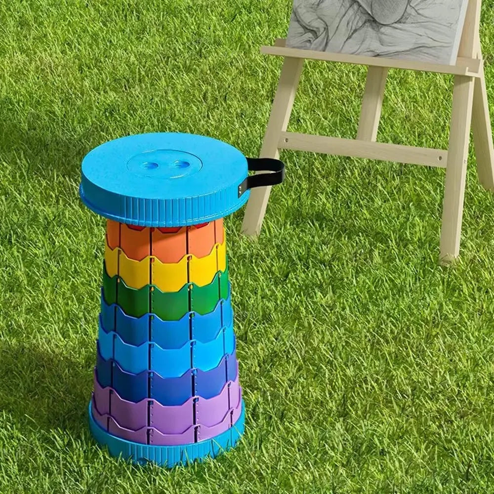 Rainbow Folding Stool – Portable Adjustable Outdoor Seat